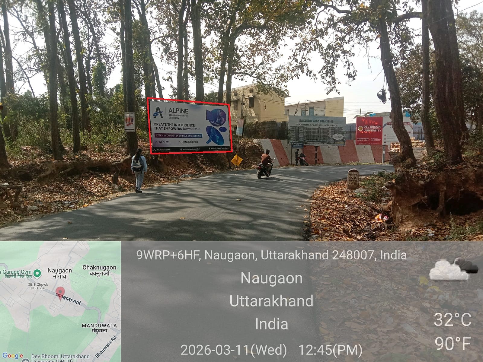 Hoarding in Chakrata Road, Dehradun