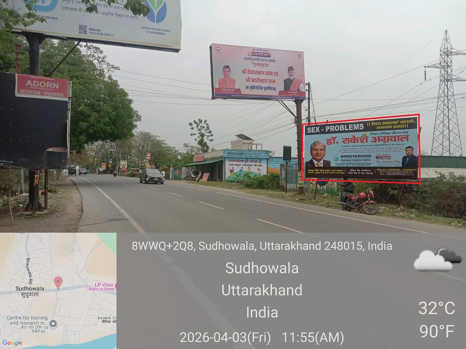 Hoarding in Chakrata Road, Dehradun