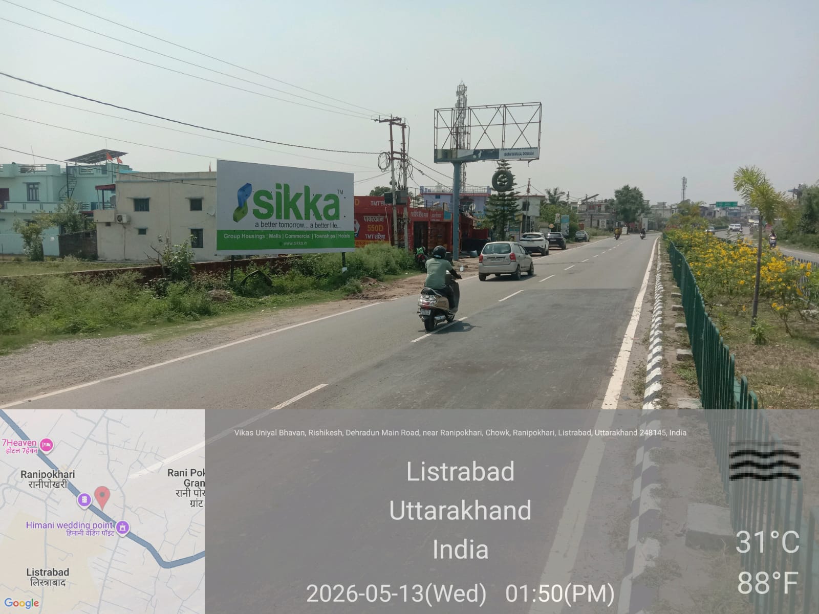 Hoarding in Rishikesh Road, Dehradun