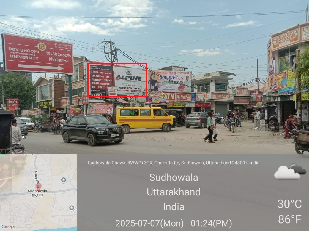 Suddhowala Chowk Towards Dehradun