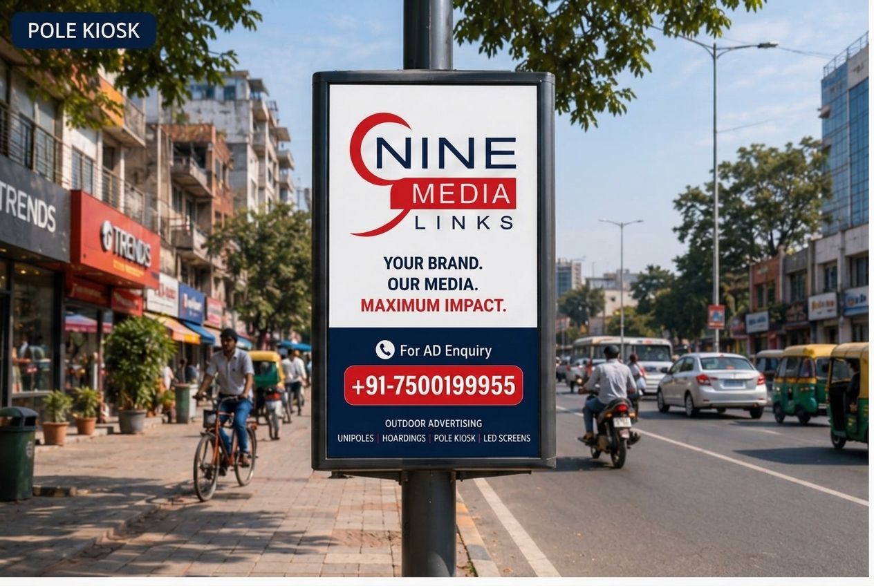 Pole kiosk advertising by NINE MEDIA LINKS